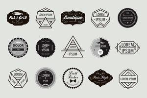 set vettoriale di etichette hipster, distintivi, loghi ed elementi di design vettoriale.