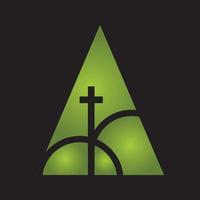 la chiesa logo design ispirazione vettore stock