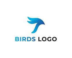 uccelli design piatto logo aziendale minimalista vettore