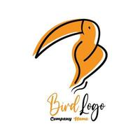 logo dell'uccello. adatto per allevamenti di uccelli con loghi aziendali, aziende di mangimi per uccelli, comunità di uccelli o altri loghi di prodotti vettore