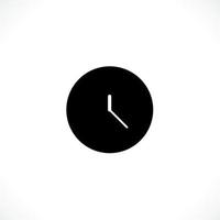 icona dell'orologio. stile piatto simbolo dell'ora dell'orologio. icona del sito web di design, logo, app, interfaccia utente. illustrazione - vettore. eps10. vettore