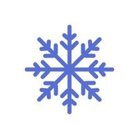 insieme di inverno del fiocco di neve della siluetta isolata blu dell'icona sull'illustrazione bianca di vettore del fondo.