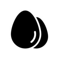 vettore icona uovo. simbolo piatto semplice. perfetta illustrazione pittogramma nero su sfondo bianco.