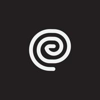 concetto di marchio a spirale. ricciolo moderno logo design. vettore