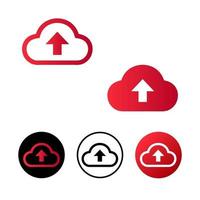 illustrazione dell'icona di caricamento del cloud vettore