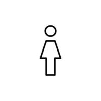 genere, segno, maschio, femmina, icona di linea retta, vettore, illustrazione, modello di logo. adatto a molti scopi. vettore