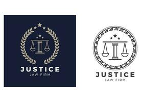 ispirazione per il logo dello studio legale. vettore