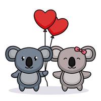 carino koala san valentino vettore