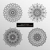 collezioni motivo circolare a forma di mandala per henné, mehndi, tatuaggi, decorazioni. decorazione decorativa in stile etnico orientale. pagina del libro da colorare. vettore