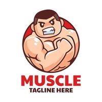 forte design del logo di uomini muscolosi