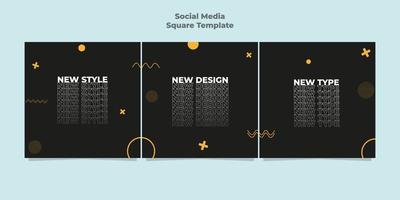 modello quadrato di post sui social media vettore