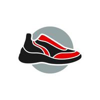 logo moderno della scarpa da ginnastica vettore