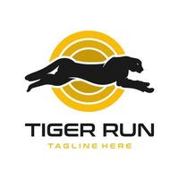 esegui il design del logo animale tigre vettore
