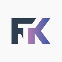 logo moderno del monogramma della lettera fk vettore