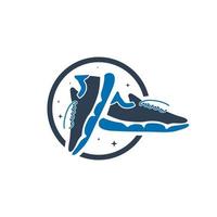 logo moderno della scarpa da ginnastica vettore
