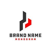 monogramma logo design lettera b vettore