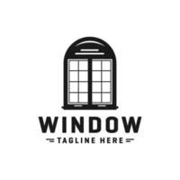 vetro della finestra del logo della casa vettore