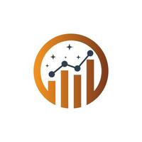 logo design dell'educazione al marketing finanziario vettore