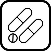 Disegno dell&#39;icona di farmaci vettore