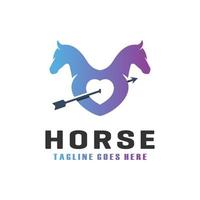 logo moderno per gli amanti dei cavalli vettore