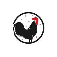 logo moderno del bestiame di pollo vettore