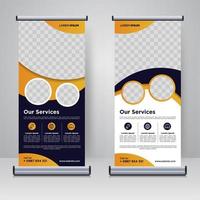 modello di progettazione rollup aziendale o x banner vettore