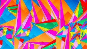 carta astratta con triangoli caotici colorati, poligoni. poster geometrico disordinato triangolare infinito. vettore
