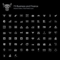 Affari e finanza Pixel Perfect Icons Shadow Edition. vettore