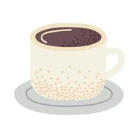 tazza di caffè nel piatto vettore