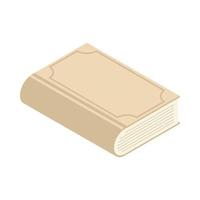 libro di testo beige vettore