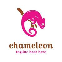 disegno del logo vettoriale animale camaleonte