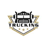 logo dello scudo del camion di trasporto vettore
