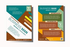 flyer design vector flat minimalist, simple, a4 template for business document company