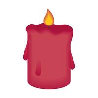 candela di paraffina fuoco icona isolato vettore