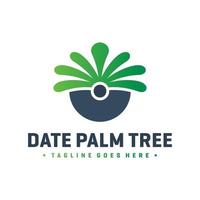 disegno del logo della palma da datteri vettore