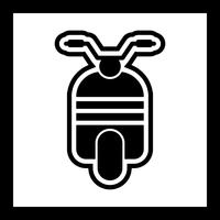 disegno dell&#39;icona dello scooter vettore