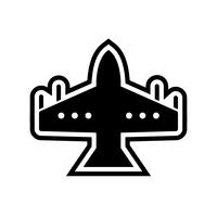 disegno dell&#39;icona del jet da combattimento vettore