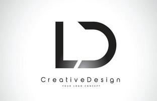 disegno del logo della lettera ld ld. icona creativa lettere moderne logo vettoriale. vettore