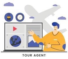 illustrazione vettoriale piatto concetto di agenzia di viaggi