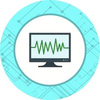 Disegno dell&#39;icona ECG vettore