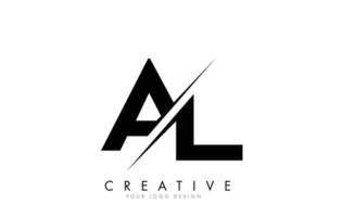 design del logo al al letter con un taglio creativo. vettore
