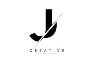 j lettera logo design con un taglio creativo. vettore