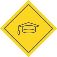 Grad Design Cap Icon vettore