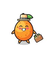 kumquat erborista personaggio alla ricerca di un erboristeria vettore