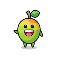 felice personaggio mascotte simpatico mango vettore