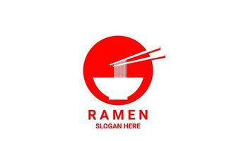 logo di noodle giapponesi, modello di design ramen vettore