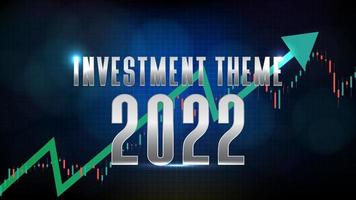 sfondo astratto tecnologia futuristica del tema degli investimenti 2022 vettore