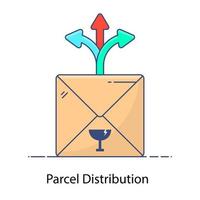 stile di concetto di distribuzione dei pacchi icona di dispensazione dei pacchi vettore
