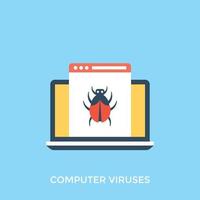 concetti di virus informatici vettore