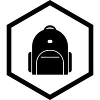 disegno dell&#39;icona bagpack vettore